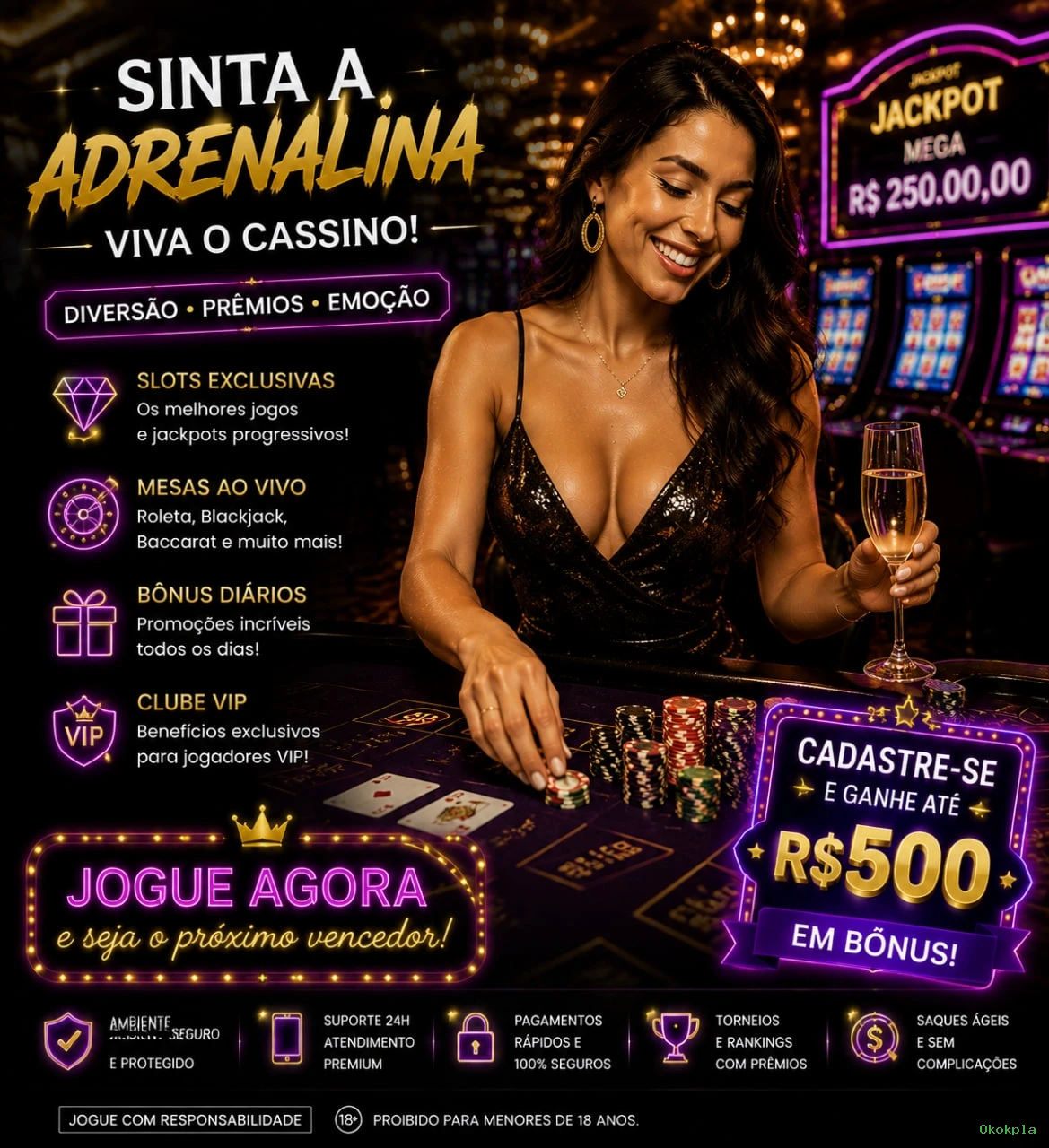 Plataforma Okokpla - cassino e apostas